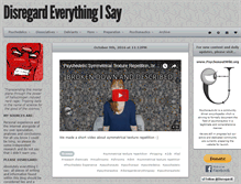 Tablet Screenshot of disregardeverythingisay.com